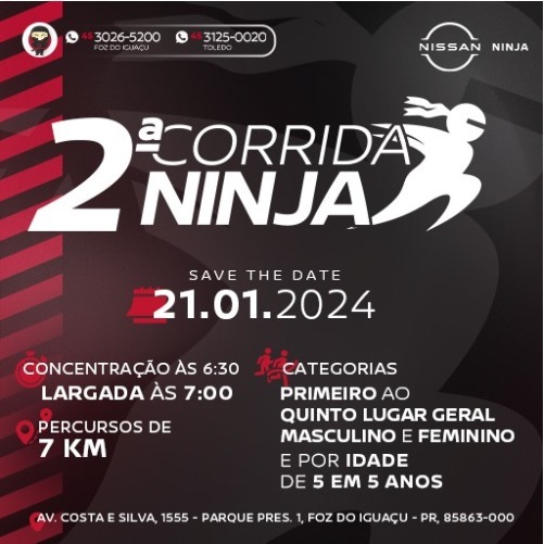 2ª Corrida Ninja em Foz do Iguaçu: saiba como participar