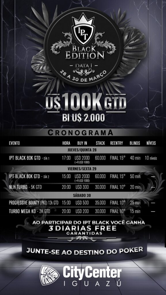 City Center Iguazú recebe IPT Black Edition