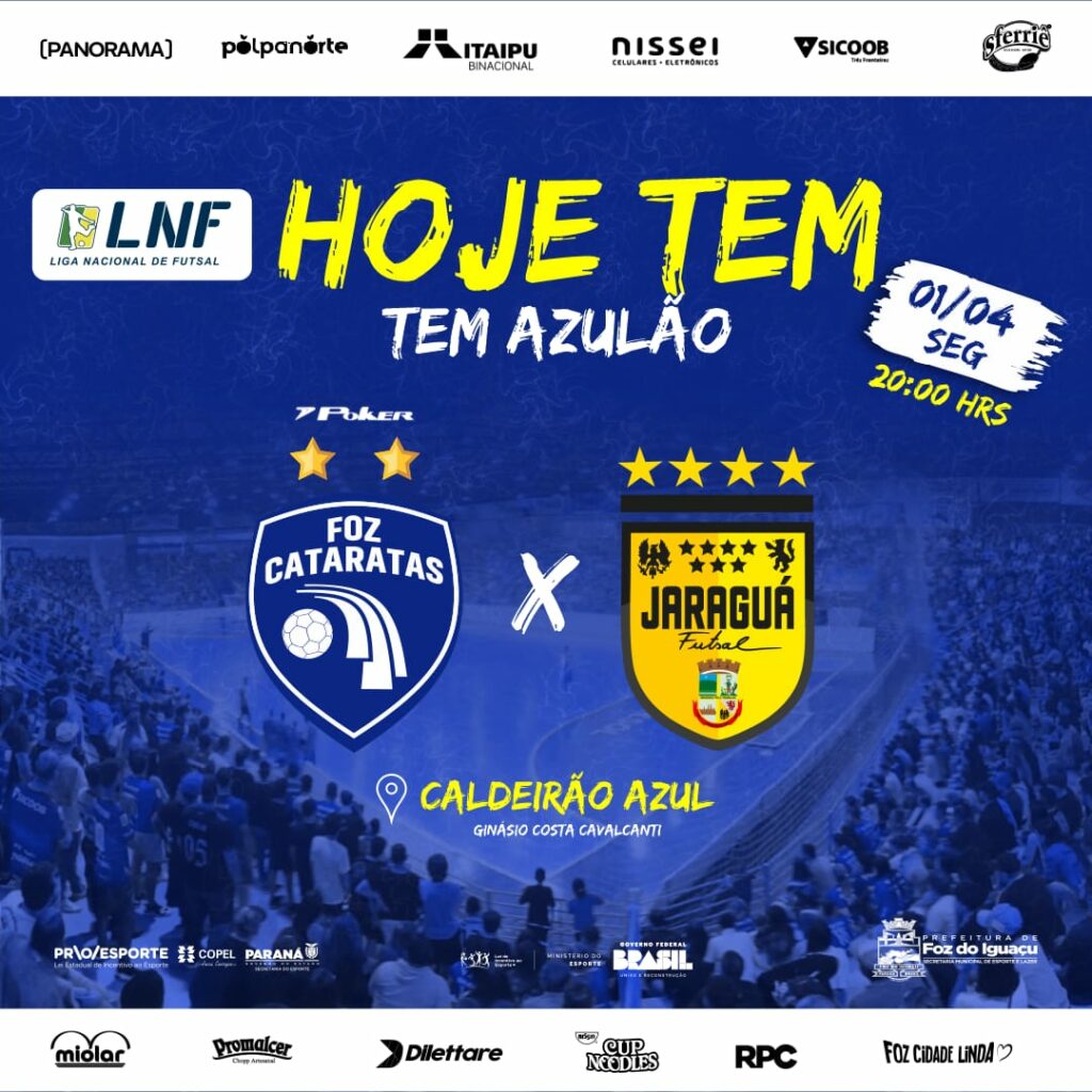 É hoje! Foz Cataratas enfrenta o Jaraguá com transmissão do SporTV