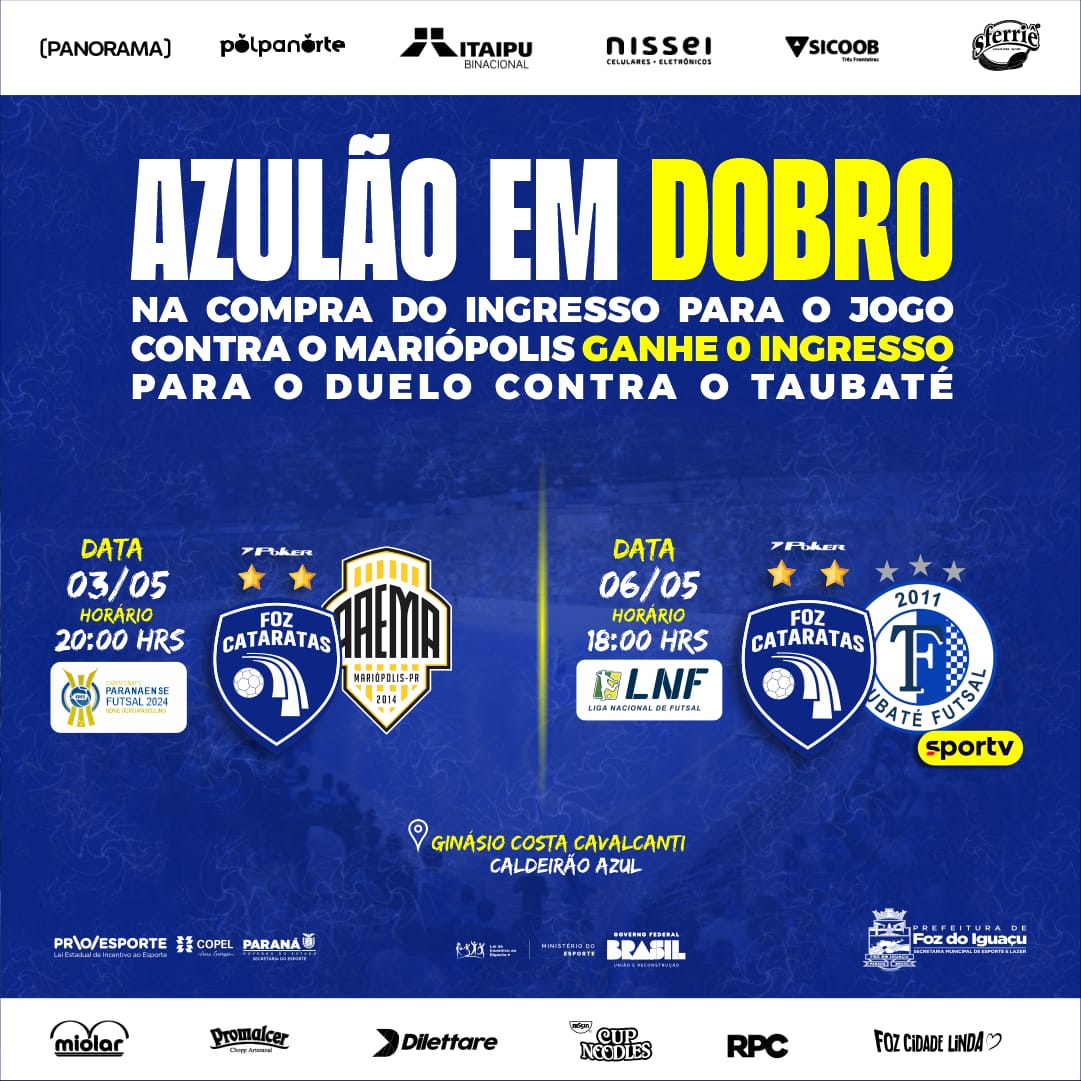 É hoje! Foz Cataratas joga contra o Mariópolis no Caldeirão Azul