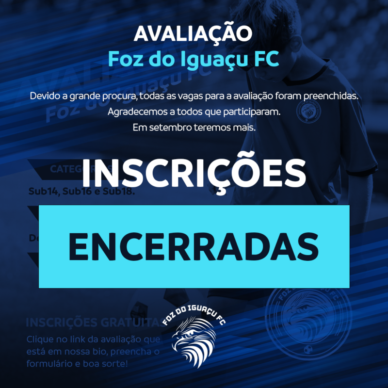 Inscrições encerradas! Avaliações do Foz do Iguaçu FC superam as expectativas