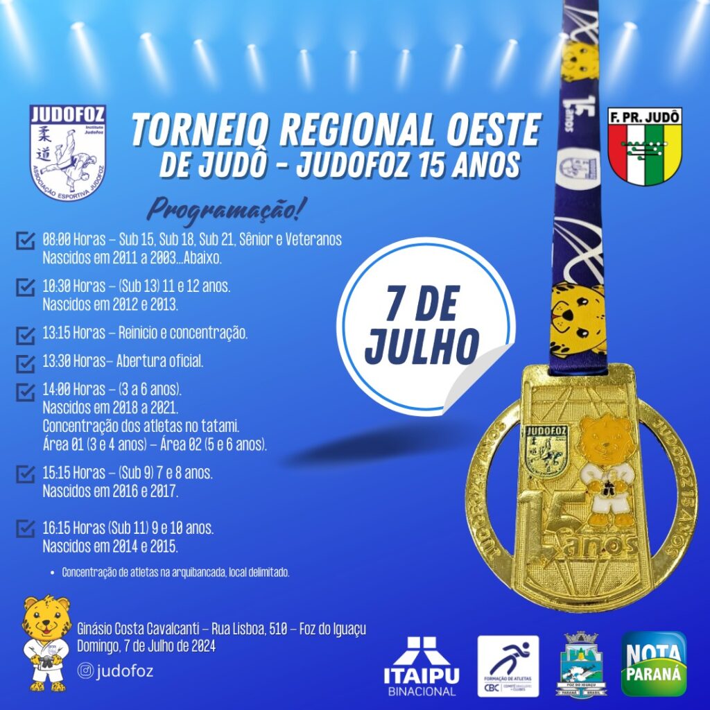 Torneio Regional Oeste de Judô é realizado em Foz do Iguaçu