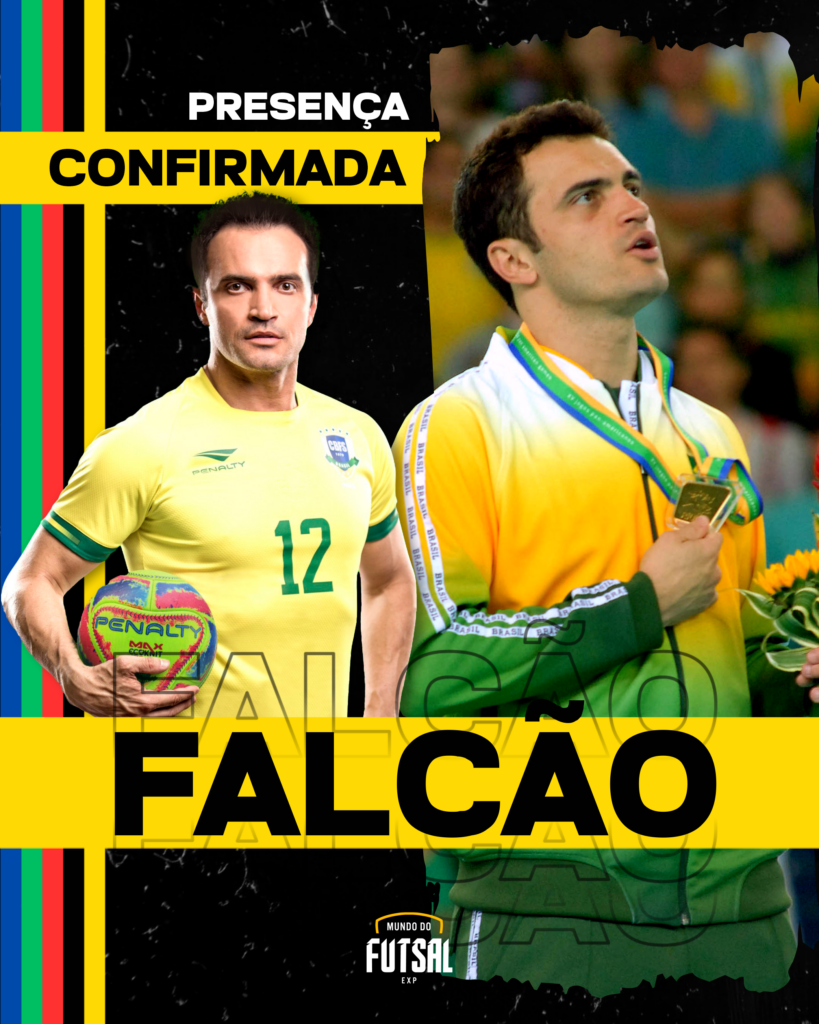 Mundo do Futsal Penalty Experience terá Falcão e comissão técnica da Seleção Brasileira hexacampeã