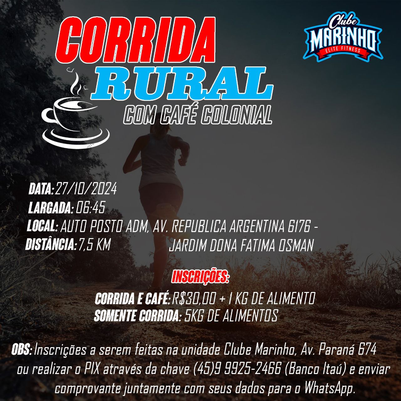 Corrida Rural com café colonial promove esporte e solidariedade em Foz