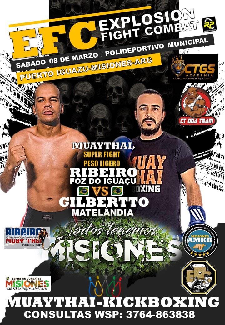 Ribeiro estreia na luta principal do EFC Explosion Fight Combat neste sábado